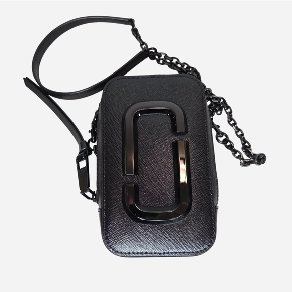 Marc Jacobs The Hot Shot Black Saffiano Leather Crossbody Bag - Picture 4 of 15